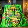 Ninja Turtles Adventure Blanket Flannel Throw for Sofa, Indoor, Camping, Living Room, Office, Chair, And Bed Soft Birthday Gift