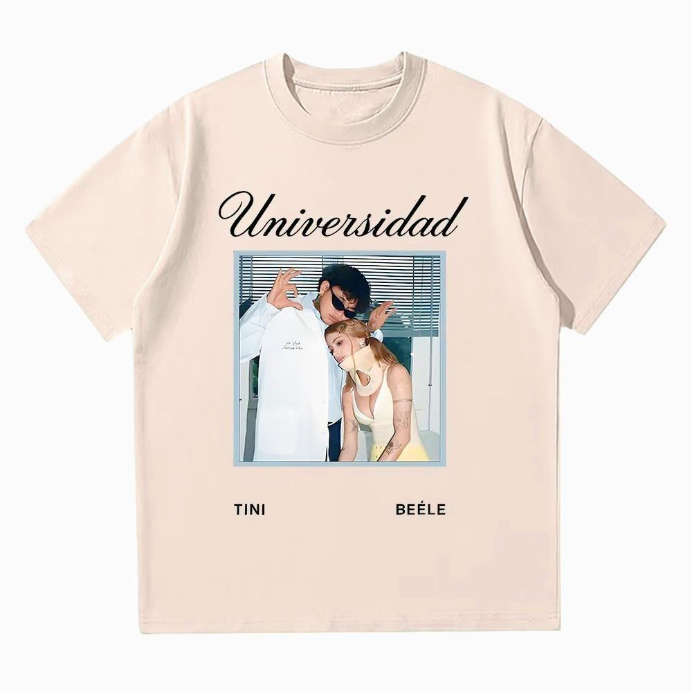 Tini Stoessel Universidad T-shirt Merch 2025 Men Women Pure Cotton Clothes Summer Fashion Hip Hop Autumn and Winter Innerwear