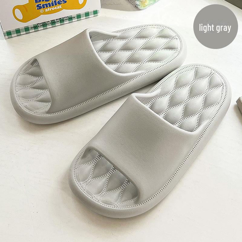 Нескользящие сандалии для ванной для мужчин и женщин: Дезодорирующие тапочки из ЭВА на толстой подошве для дома и лета.