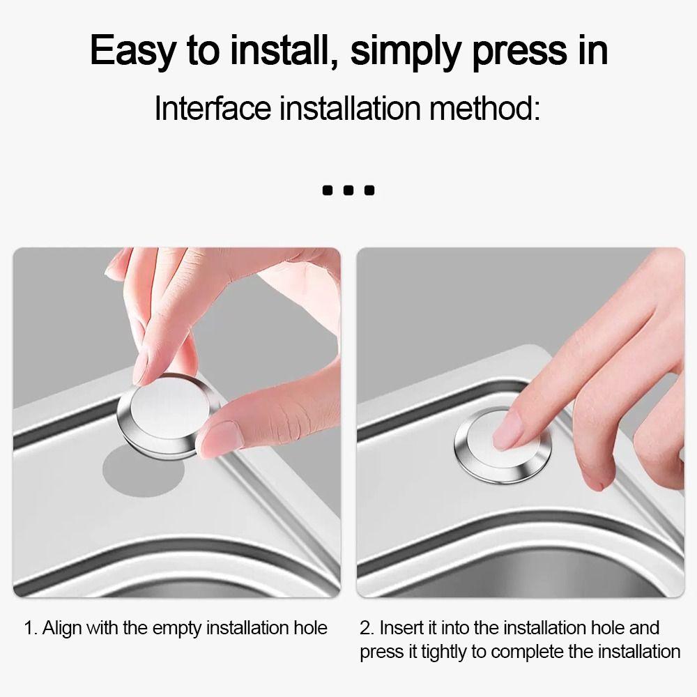 Кухонные аксессуары Заглушка для раковины из нержавеющей стали Защита от протечек Серебристая пробка для воды Сливная пробка Уплотнительная пробка для ванной