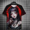 Men's and Women's Summer Fashion HD 3d Printing Anime Print T-shirt Casual Polyester Round Neck Casual Short Sleeve