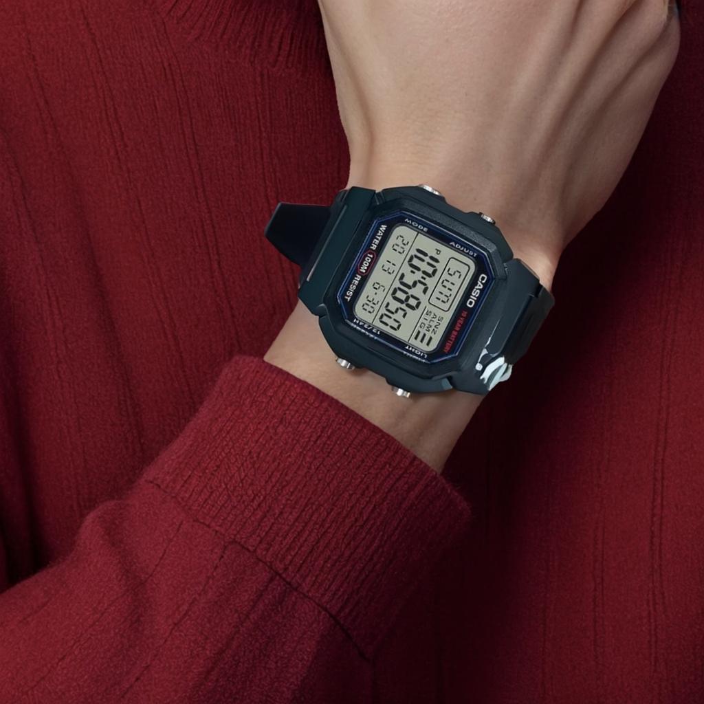 Casio Коллекция Часы с кварцевым механизмом и полимерным ремешком Мужские часы Серый W-800H-1AV