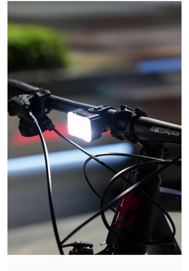 Rechargeable High-Beam Bike Light Set: Front Flashlight & Rear Taillight for Night Cycling