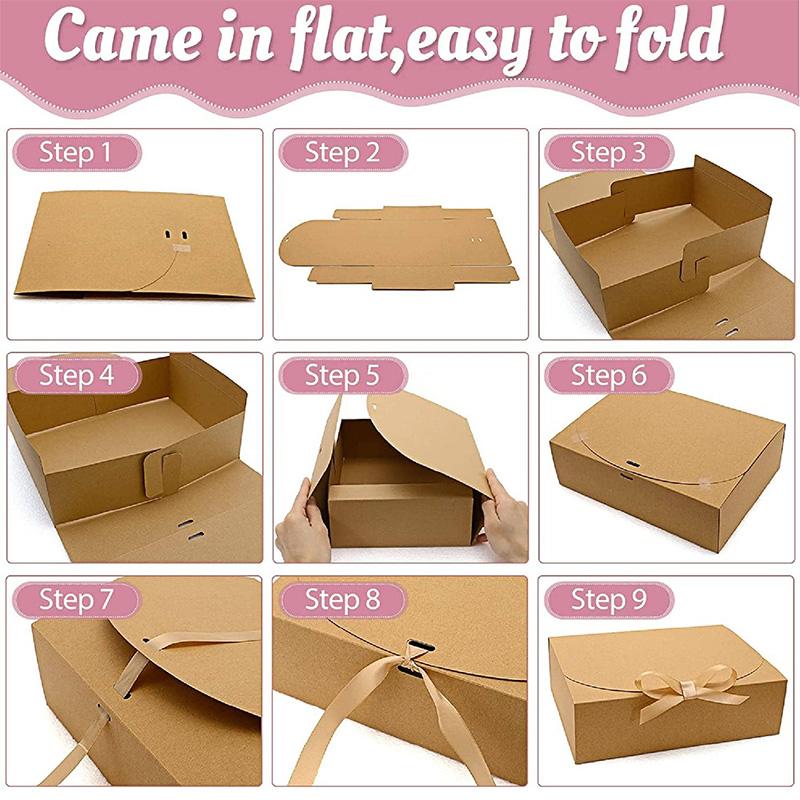 1 шт. Коробки для хранения большого размера из картона и бумаги, ручная работа, складная подарочная коробка, свадебный мешок для конфет, украшение на день рождения