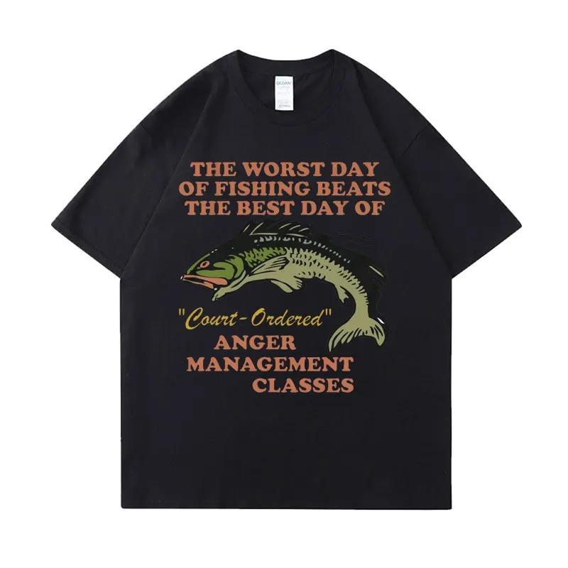 Купи мужчине рыбу Он день Научи рыбу мужчине На всю жизнь Смешная футболка-мем Хлопковая футболка Мужчины Женщины Хлопковые футболки оверсайз Одежда