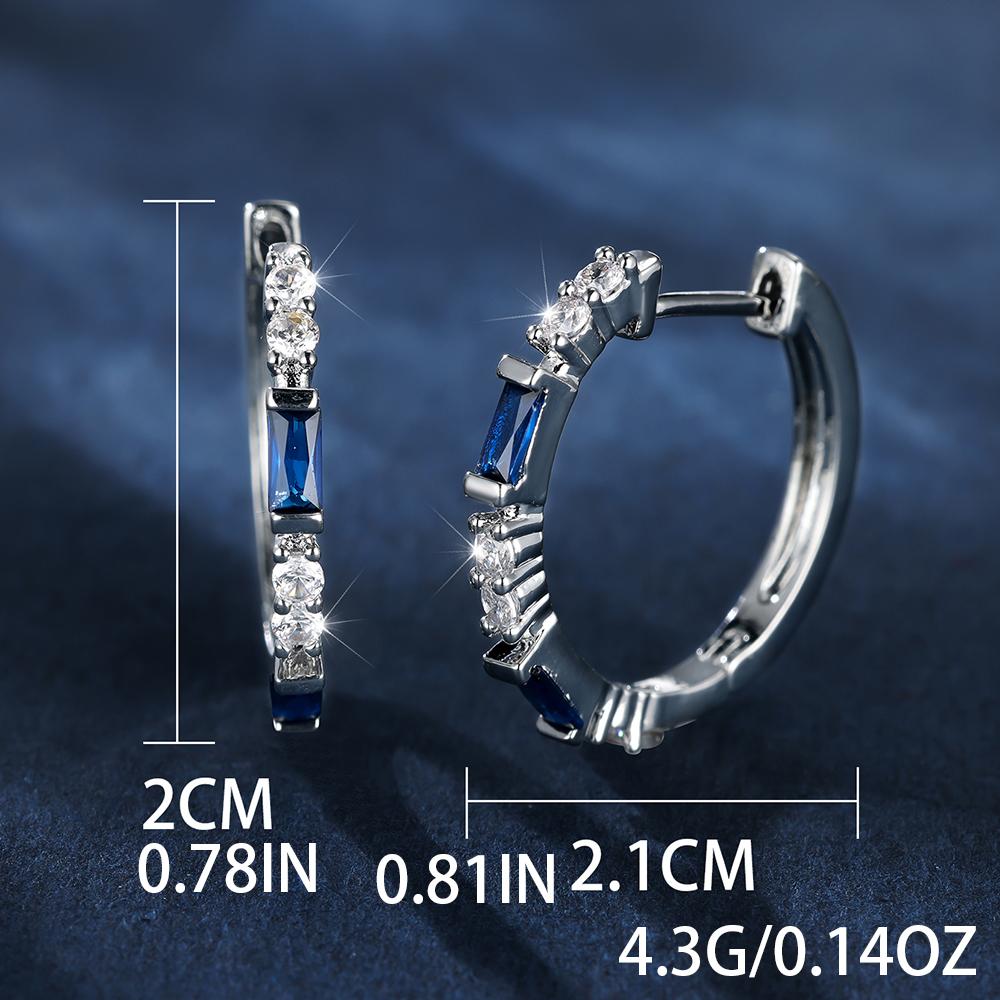 Милые женские клипсы с зелеными и синими камнями серебристого цвета, минималистичные свадебные украшения для женщин