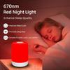670nm Red Light Therapy Night Light Dual Modes Touch Remote Control USB Rechargeable Portable Sleep Aid Bedside Lamp2