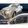 Déflecteurs d'air - J&amp;J AUTOMOTIVE - Mitsubishi L-200 - Fumé - Acrylique renforcé - Installation facile