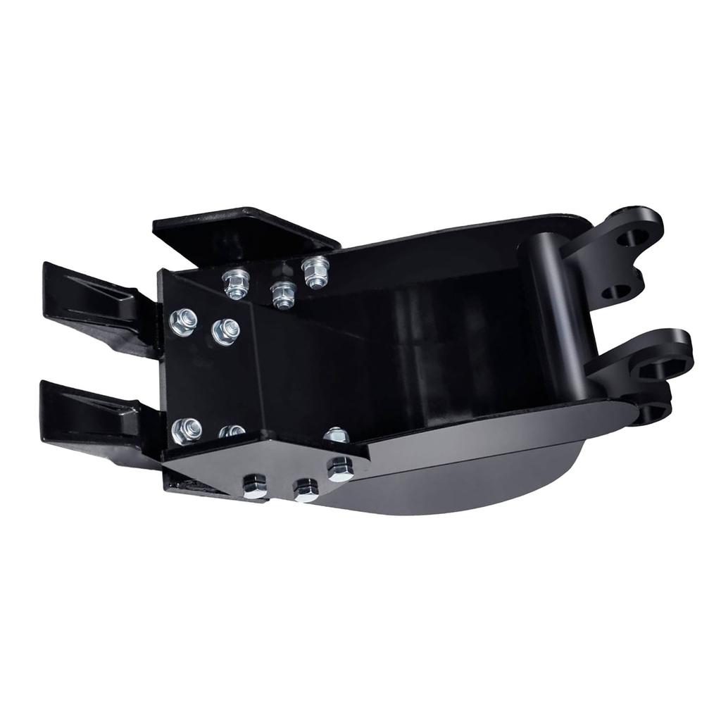 7.87 Inch Small Excavator Bucket Alloy Steel Narrow Digger Bucket with 2 Front Blade for Pipeline Excavation and River