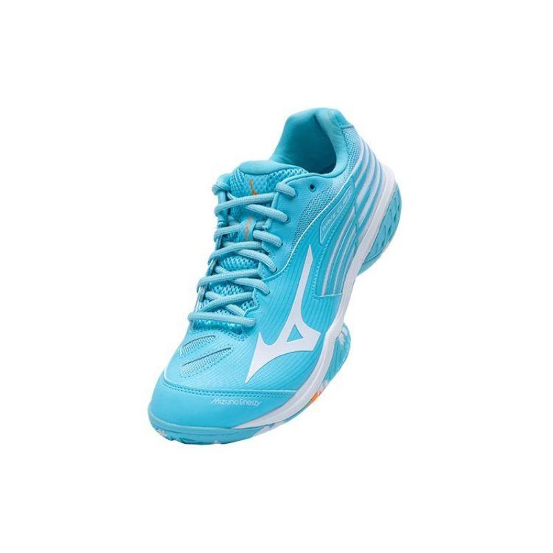 Mizuno Wave Claw 2 Унисекс Низкие Бадминтонные Кроссовки Сине-Бело-Оранжевые 71GA211011
