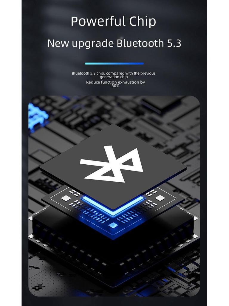 Беспроводная Bluetooth-гарнитура T50: Конструкция с заушным креплением, открытый тип, большая емкость, сверхдлительное время работы от аккумулятора для работы, вождения и бега