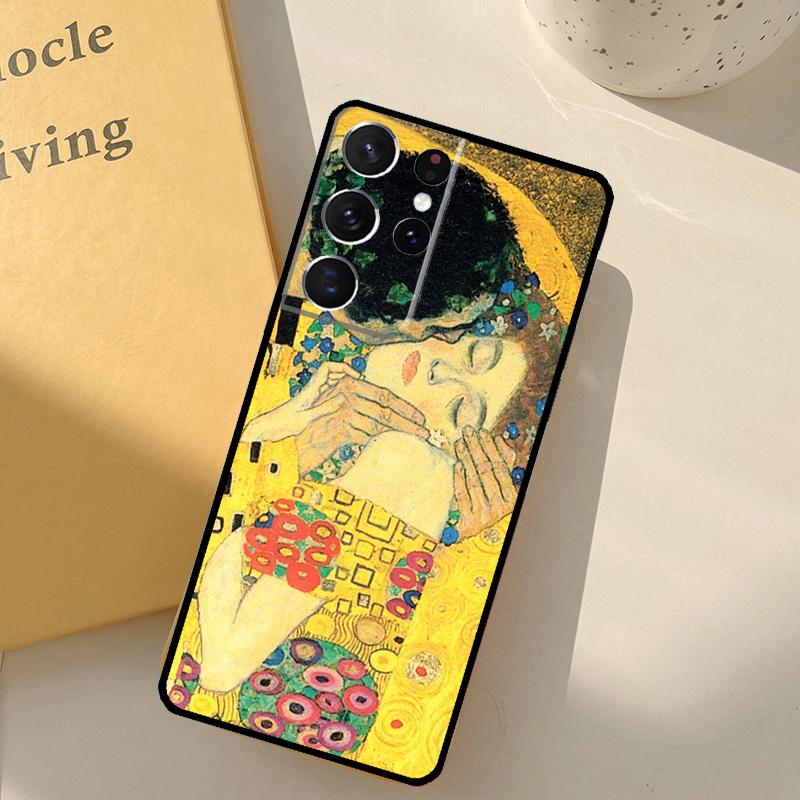 Чехол для телефона Gustav Klimt Kiss Art для Samsung Galaxy S24 Ultra S20 S21 S22 S23 S25 S9 S10 Plus S25 FE Защитная крышка