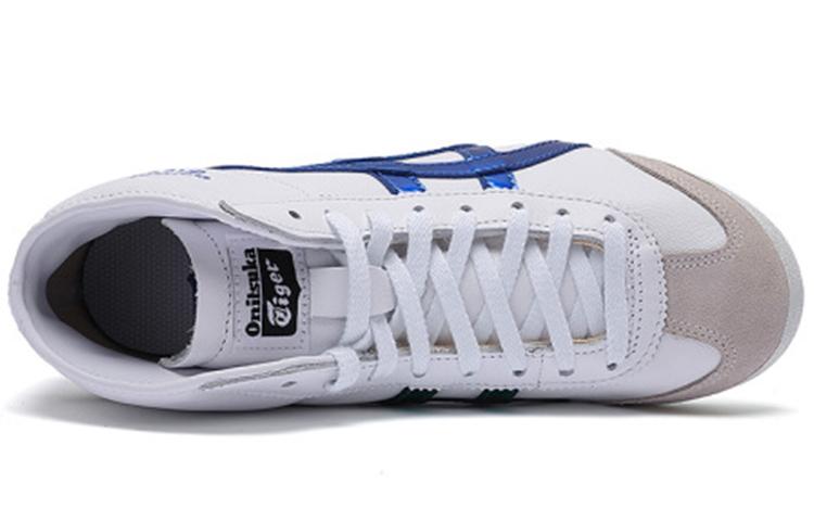 ONITSUKA TIGER Мексика Средние Кроссовки Удобные Износостойкие И Легкие Высокие Беговые Кроссовки Унисекс Белый Синий 1183A658-100