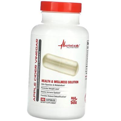 Яблочный уксус, Apple Cider Vinegar, Metabolic Nutrition  90капс (72646004)