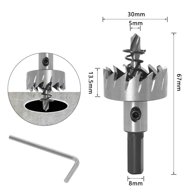 5 размеров, сверло из быстрорежущей стали, высокоскоростная сталь, карбидный наконечник, кольцевая пила, зуборез, сверление металла, резка столярных изделий, столярные коронки