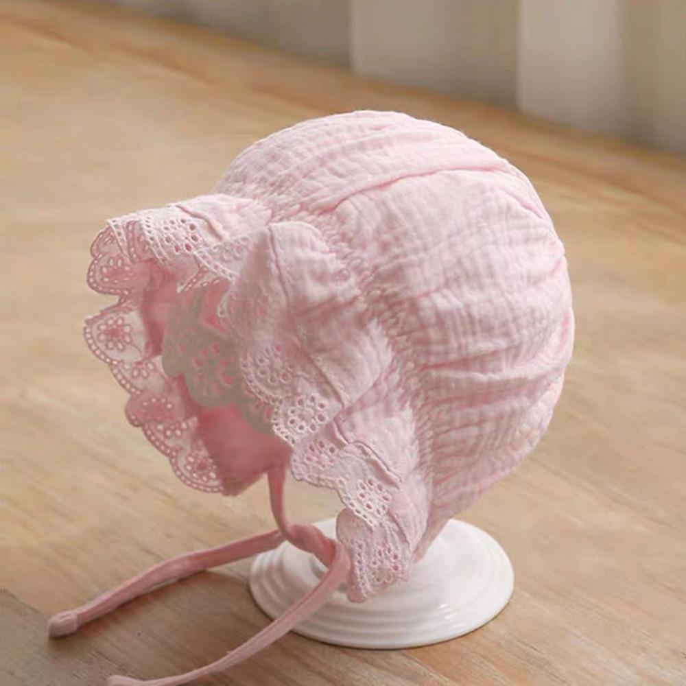 Дышащая кружевная шляпа с оборками Мягкая шляпа от солнца для мальчиков и девочек Кепки-чепчики Летняя шляпа