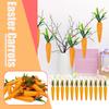 Easter Carrot Hanging Ornaments-12PCS Artificial Spring Fall Foam Glitter Powder Carrot,Realistic Thanksgiving Carrots Hanging Pendant For Tree