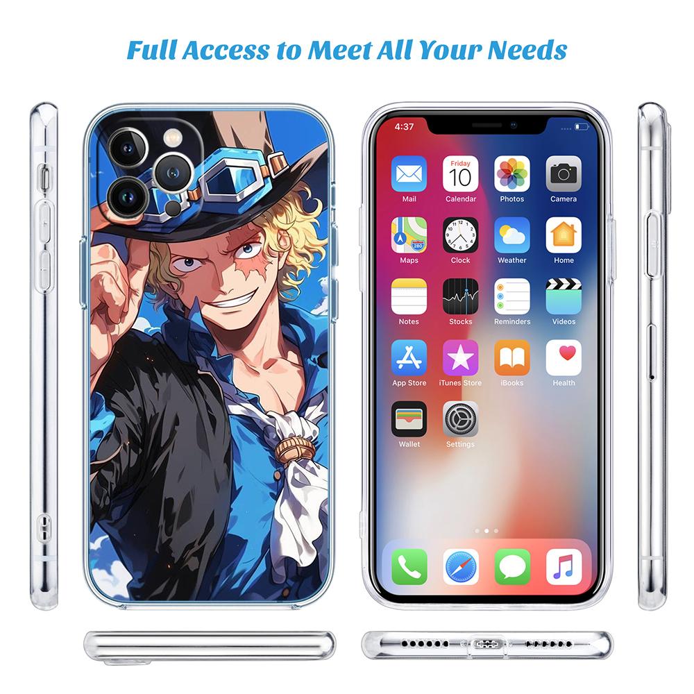 FM42 Чехол-доспех с прозрачной оболочкой One Piece Sabo для Motorola Moto G7 G8 G9 G84 G85 G73 G24 G15 Z2 Play Power Plus