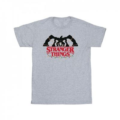 Мужская футболка Netflix Stranger Things с Демогоргоном и рождественскими огнями