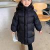 Kids Winter Girls Padded Jackets Thick Warm Waterproof Shiny Hooded Coats Children Outerwear Clothes Teen Parka 5-14 Years