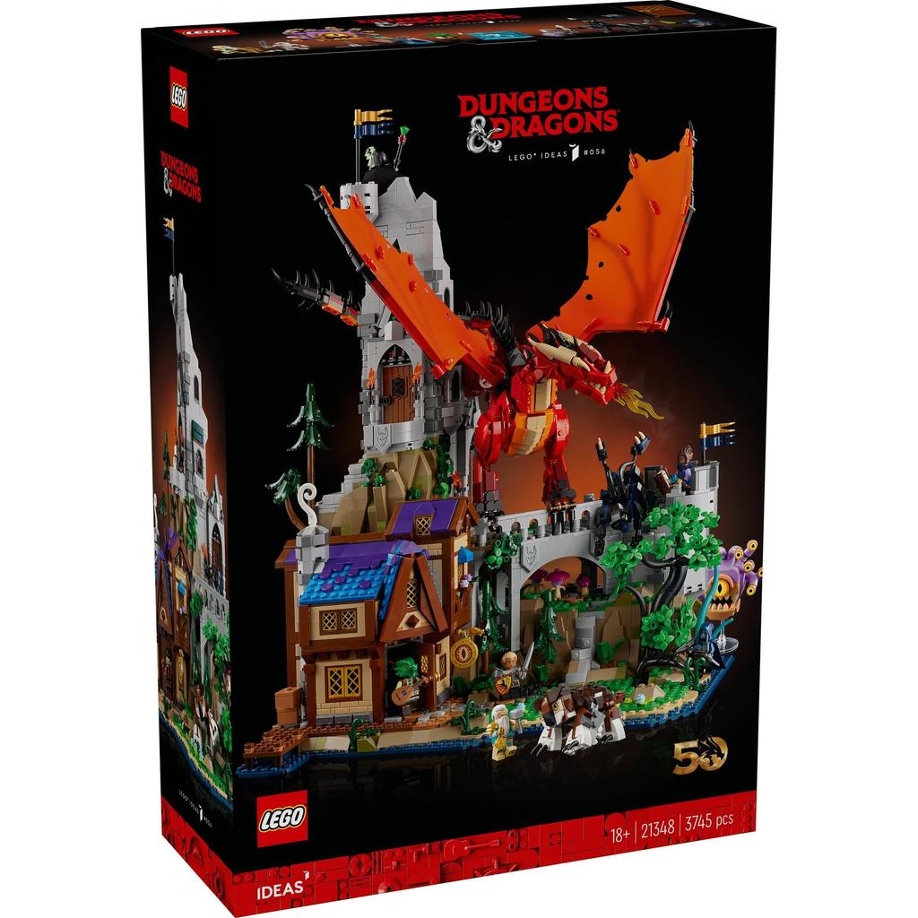 LEGO Idea Dungeons Legend of the Red Dragon Toy Toy Present Birthday Block Christmas Men Women Interior Stylish 21348 & Dragons