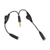 Headset Adapter Headphone Mic Y Splitter Cable 3.5mm Audio Male To 2 Female For Earphone Adapter Splitter With Volume Controls