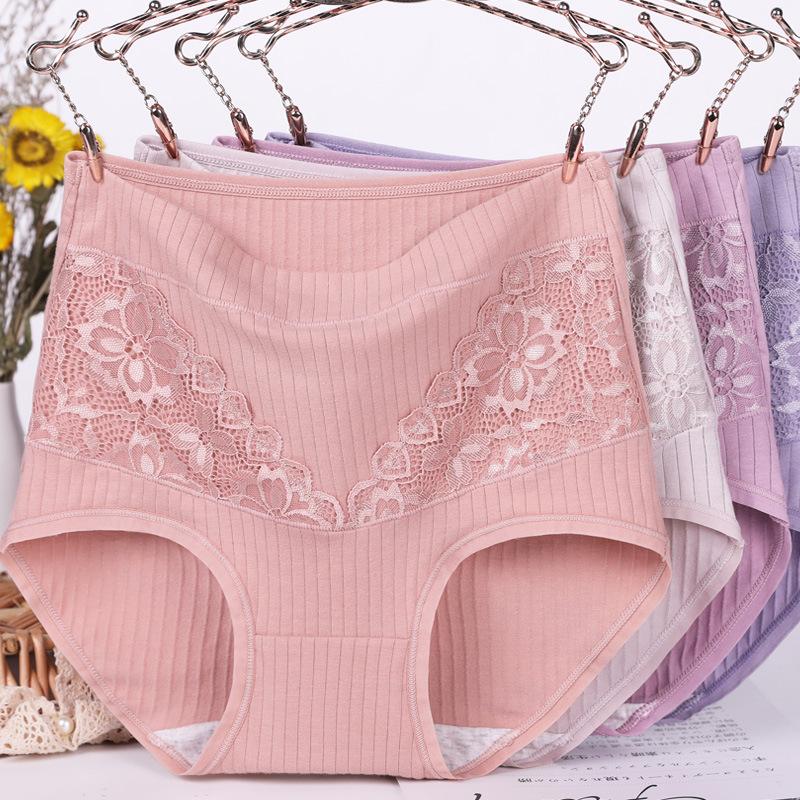 Нижнее белье больших размеров от XL до 6XL, женские хлопковые кружевные трусики, нижнее белье, трусы с высокой талией