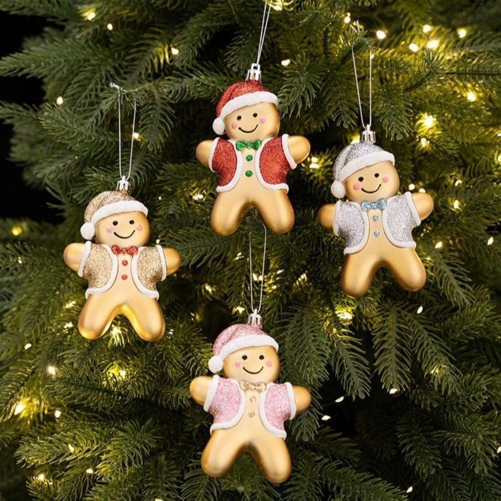 Hanging String Tree Pendant Cartoon Figurine Xmas Hanging Decor Christmas Tree Decor