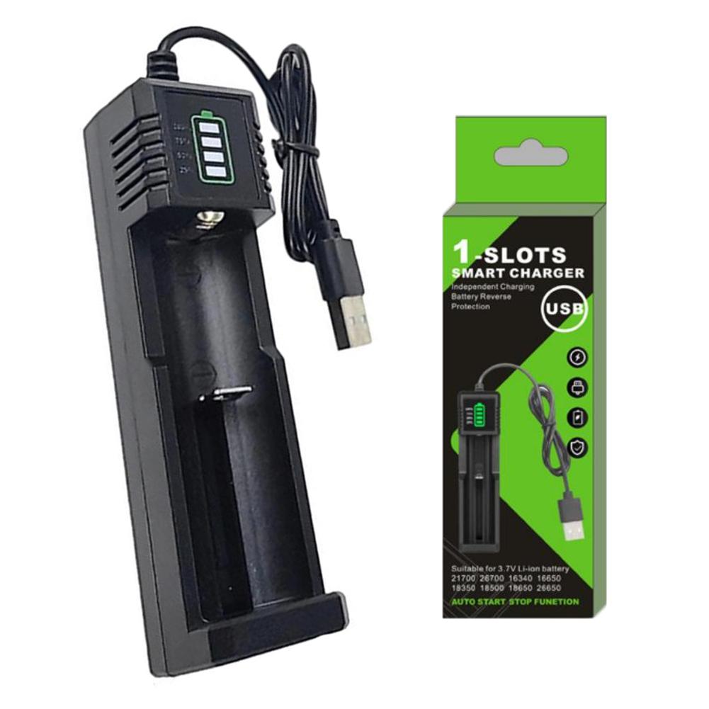Зарядное устройство для литиевых аккумуляторов 18650 на 1/2/4 слота, USB-зарядное устройство, корпус для аккумуляторов 21700 10400 14500 16340 16650 14650