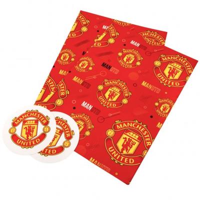 Manchester United FC Листы подарочной упаковки с текстом (Упаковка из 2 шт.)