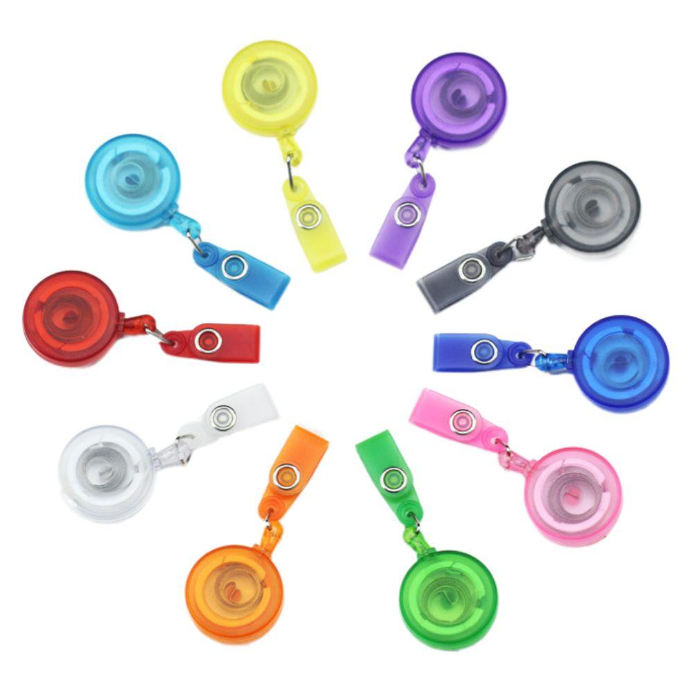 Belt Clip Retractable Badge Reel Key Ring Easy-to-pull Buckle ID Card Holder  School Student