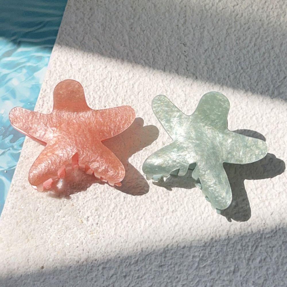 Gradient Color Girl's Hair Clip Ocean Headwear New Starfish Hair Claw Clips Headdress