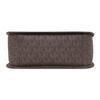 Michael Kors MK Emilia Commuter Fashion Design Classic Monogram Color Block Leather Saddle Bag Women Shoulder Bag Dark-Brown Brown 35S2GU5C1B-BROWN