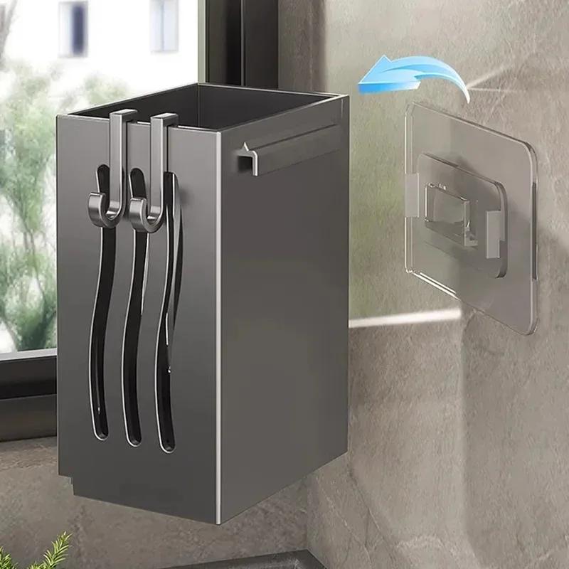 Household Kitchen Utensil Rack Multifunctional Draining Chopstick Holder WallMounted Freestanding Cutlery Storage Plastic Holder