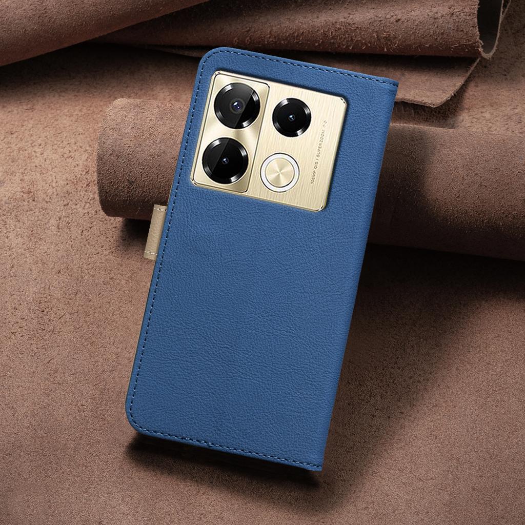 Чехол-книжка из кожи для Infinix Note 40 Pro Plus Обложка Бампер Мягкая Бизнес Задняя Крышка BF36