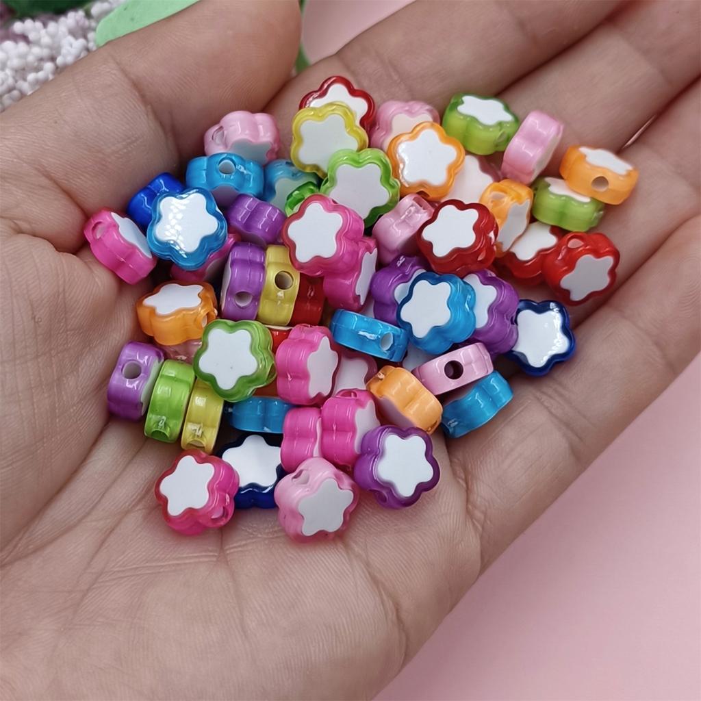150 шт. ювелирные изделия 10 мм для изготовления ювелирных изделий DIY глиняные бусины ручной работы в форме цветка бусины-разделители акриловые бусины