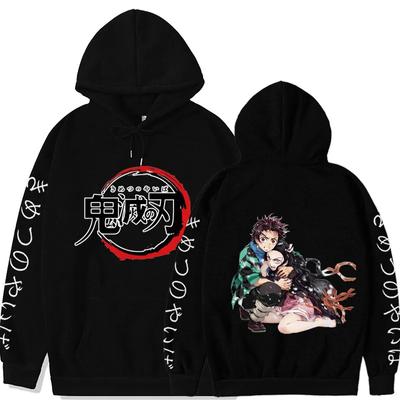 Аниме периферийный Demon Slayer Hoodie большой детский взрослый длинный рукав свободная толстовка Demon Slayer джемпер