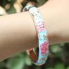 Cheongsam Accessories Filigree Enamel Bangle Hanfu Accessories Hollow Out Peony Bracelet Party
