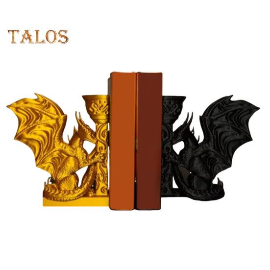 Подставка для книг в виде дракона, напечатанная на 3D-принтере, реалистичная подставка для книг в виде дракона, аксессуар для книжной полки, украшение для домашнего офиса, стола, гостиной