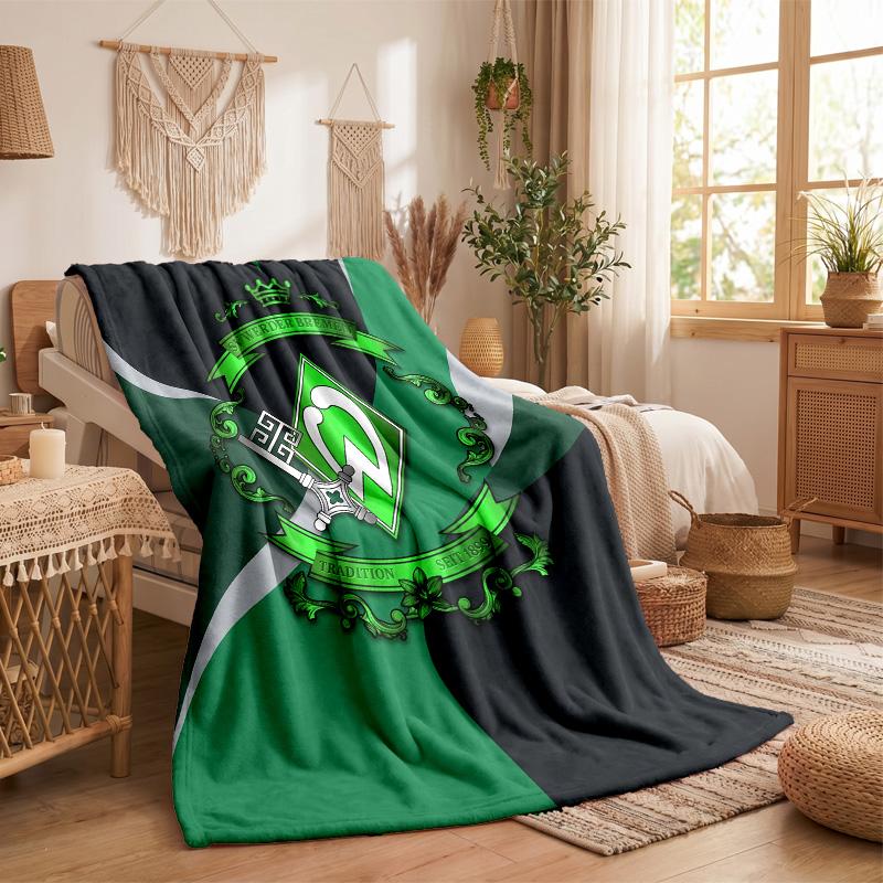 Werder Bremen Football Print Flannel Blanket Soft Warm Sofa Bed Throw Blanket For Home Office Bedroom