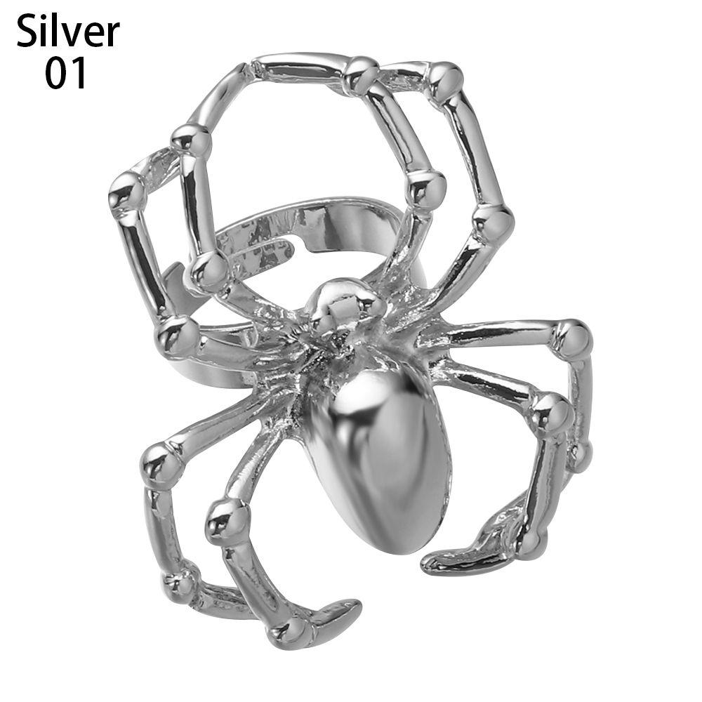 Gothic Adjustable Hip Hop Promise Biker Mens Rings Halloween Punk Simulation Animal Spider Ring