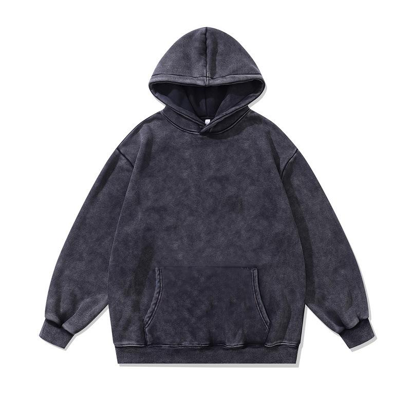 Американская ретро мультяшная толстовка с прямой печатью для мужчин и женщин, осенне-зимний оверсайз, стираный свитшот с капюшоном