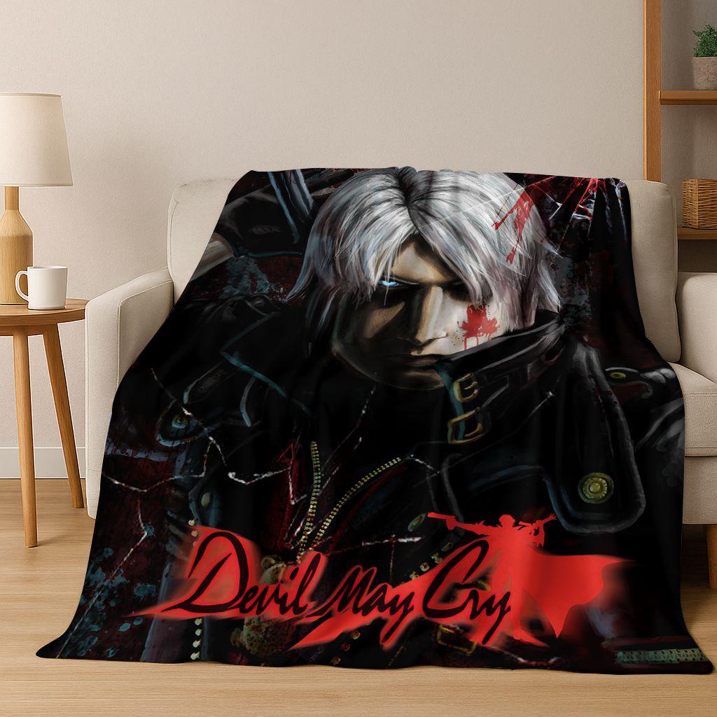 3D D-Devil May Cry DMC Игры Вергилий Данте Фланелевое одеяло, Теплое и уютное мягкое покрывало для дома, спальни, кровати, дивана, Подарок для ребенка
