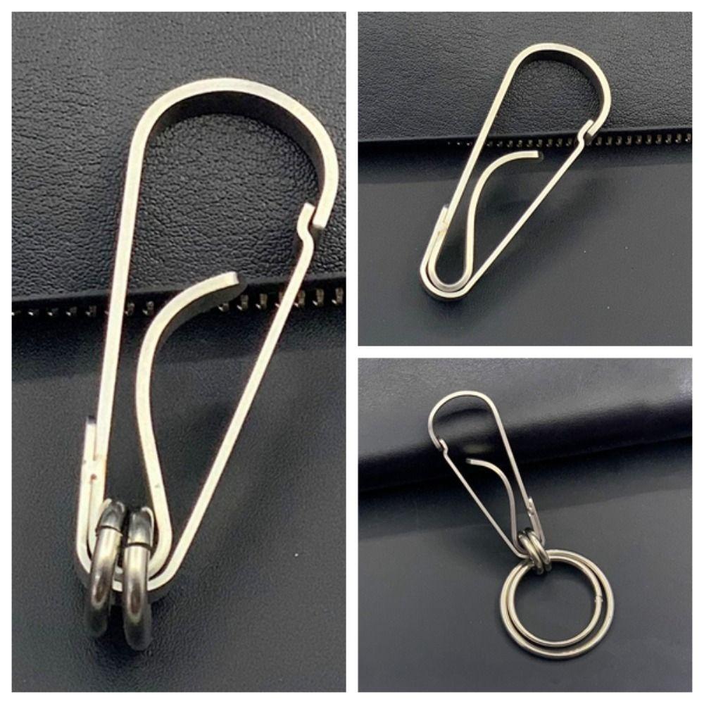 Business Style Stainless Steel Men Key Rings Theft-resistant Car Key Chain Business Gifts