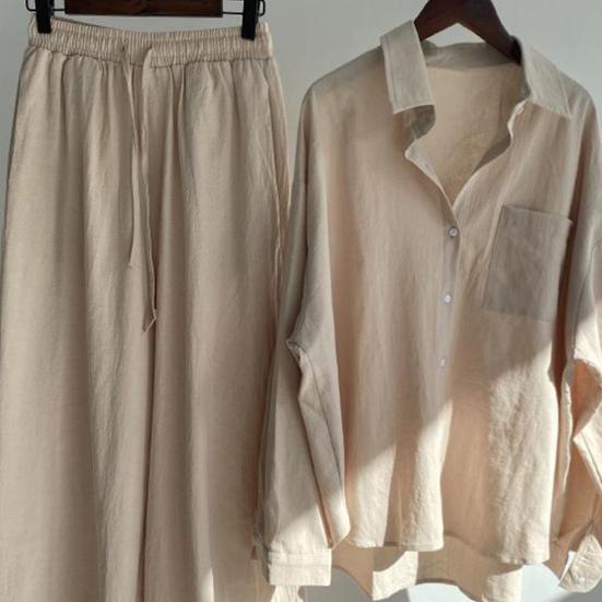 2 шт./компл., осень-весна, женская рубашка, брюки, комплект, блузка на пуговицах с длинными рукавами и лацканами, с нагрудным карманом, эластичные брюки на талии, спортивный брючный костюм для поездок на работу