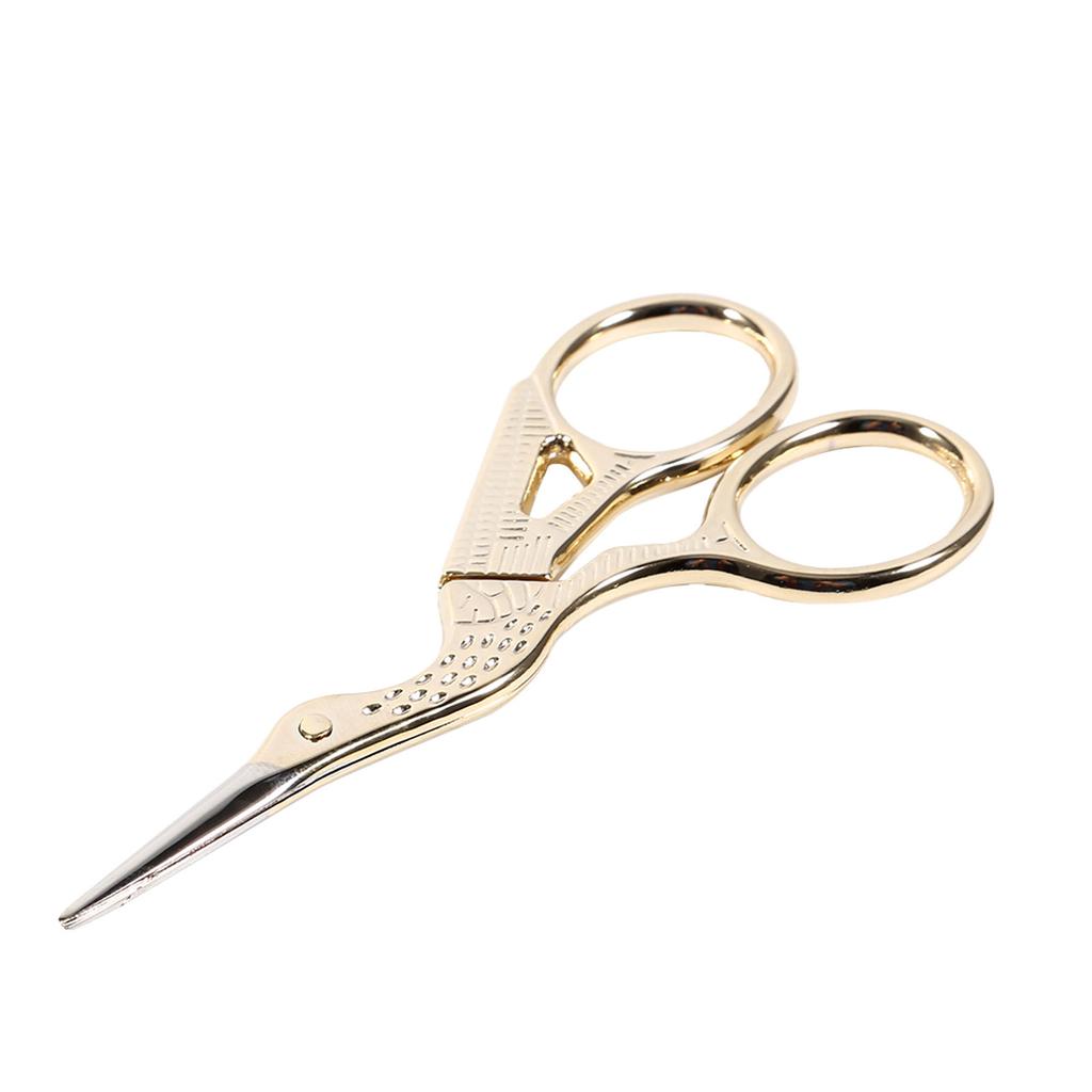 1 шт., швейные инструменты из нержавеющей стали для вышивки, ножницы в форме журавля, ножницы для вышивки крестом, золотые