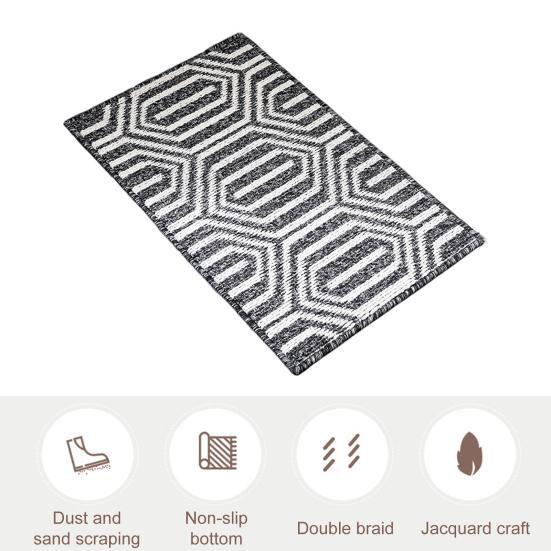 Коврик для пола Низкий профиль Геометрический Впитывающий Влагу Коврик для двери Пылезащитный Противоскользящий Улучшенный