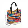  Bohemian Watercolor Pattern Large Capacity Casual Tote Bag for Daily Use