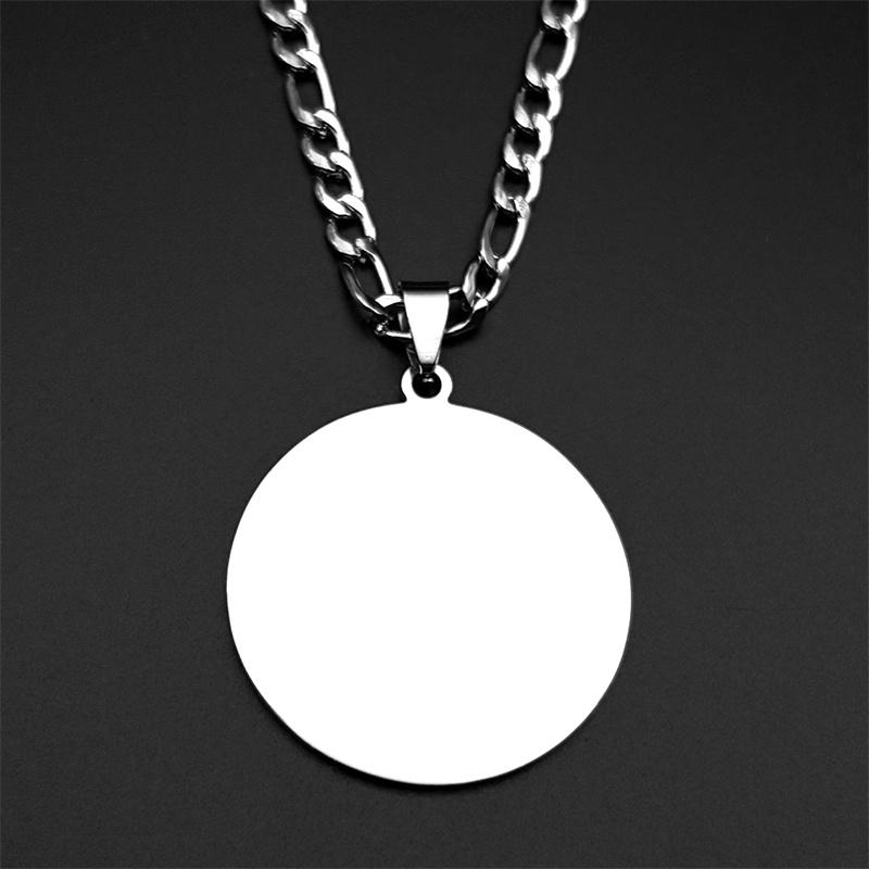 Saint Christopher Protect Us Enamel Medal Pendant Necklace for Women Men Stainless Steel Christian Chain Amulet Jewelry Gift