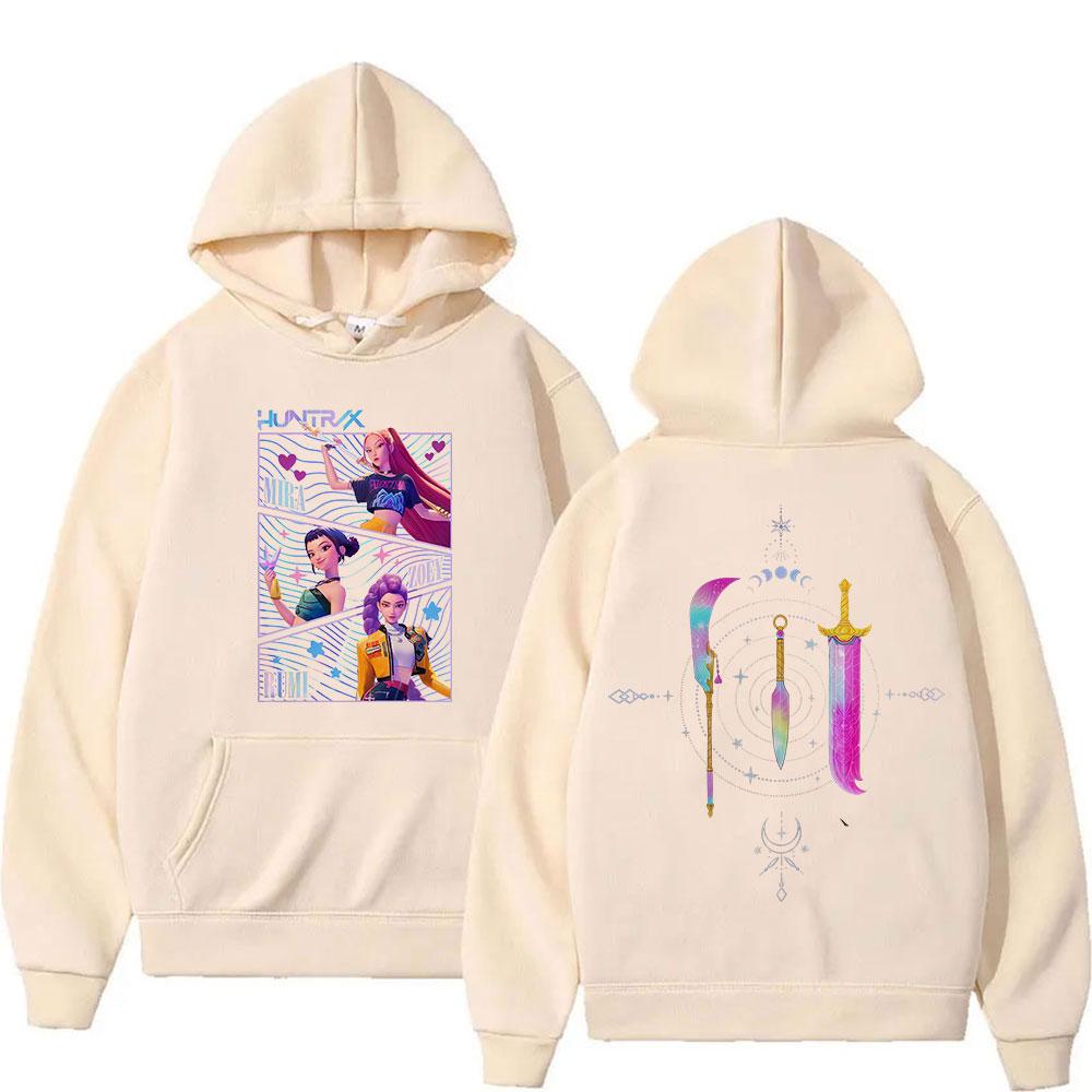Аниме Охотники на демонов Мира Руми Джоуи K-pop Толстовки для мужчин женщин Модная толстовка с длинным рукавом Флисовая уличная мода